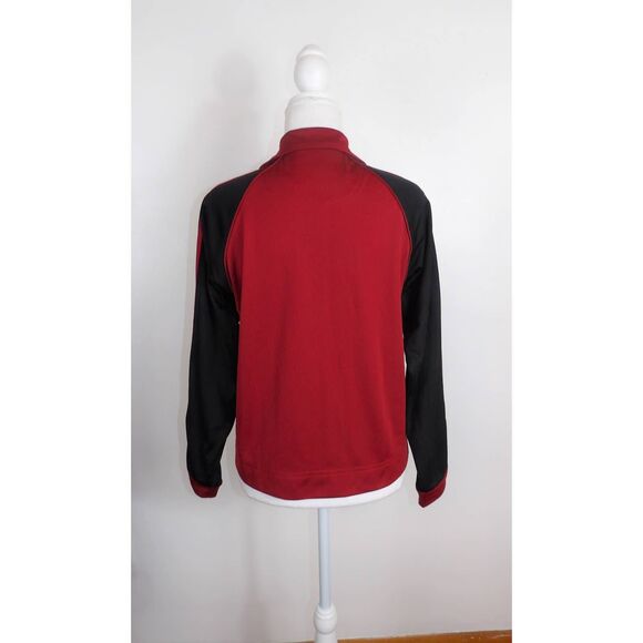 Vintage 1990's OLEG CASSINI Sport Warmup Jacket / Red Black - Picture 6 of 10